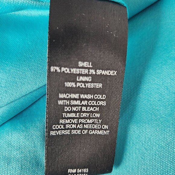 Jessica Howard Fit & Flare Floral Dress Size10P Turquoise Vibrant Casual Work - Picture 12 of 14